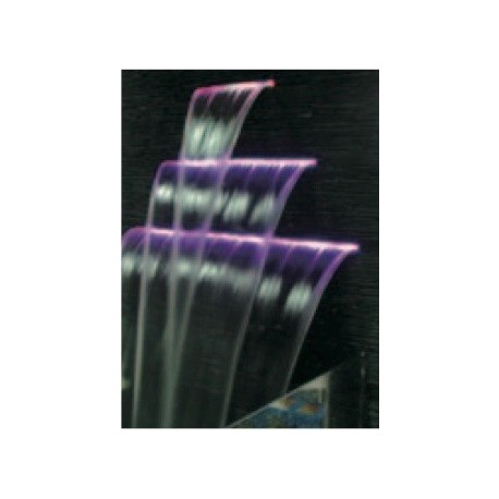 Waterfall feature with colour LED effects
