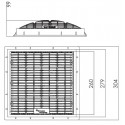 Emaux Main drain cover 12 x 12" ABS 
