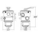 Multiport Port Valve  2" ports for MFV27 to  MFV35 filters