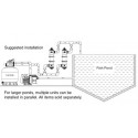 UV disinfection system for fish pond 