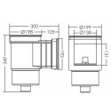 Emaux™ skimmer  EM0010-C for concrete pool