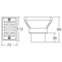 Gutter drain  for overflow pools. ABS