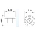 Floor inlet. ABS, adjustable