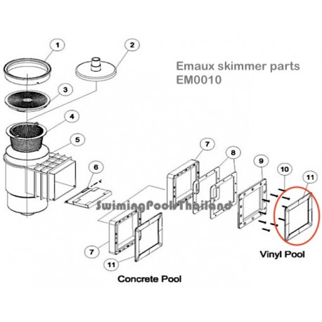 EM0010 Skimmer face plate