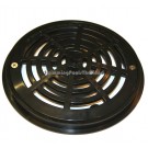 Main drain cover, round, 8" ABS. BLACK