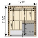 Harvia sauna 1210 x 1183 x 2016