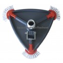 Trangle Vacuum head with brushes, heavy  duty