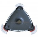 Trangle Vacuum head with brushes, heavy  duty
