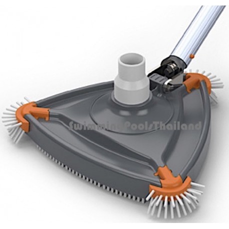Trangle Vacuum head with brushes, heavy  duty