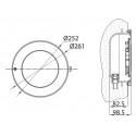 Emaux™ E-Lumen 20W LED, stainless steel