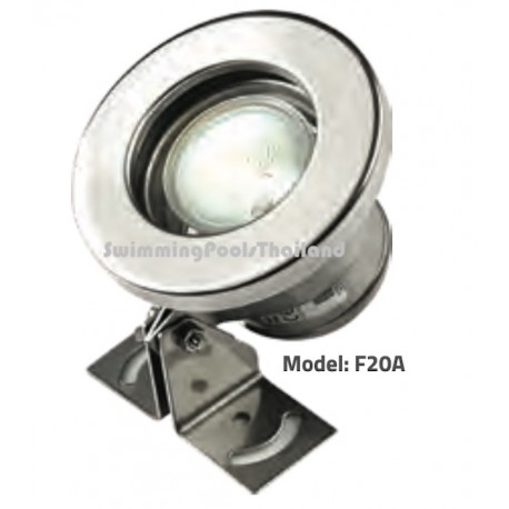 Fountain light 1W/12V LED. Colour changing. Stainless steel.