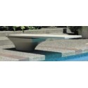 Diving board 8' (2.44 m)  complete with fibre glass stand﻿. PSD-08-DFS