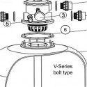 Gasket for filter neck V-Series. bolt type