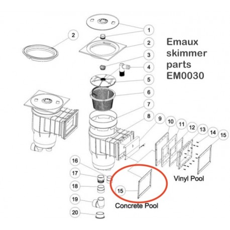 EM0030 Skimmer face plate