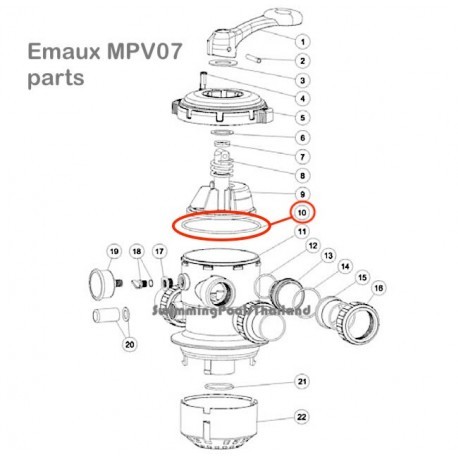 O-ring for lid multiport valve MPV07