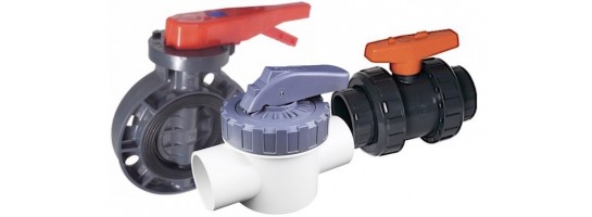 Standard ball valves and butterfly valves 